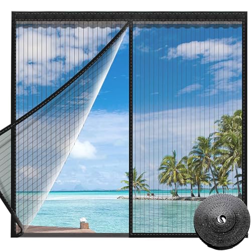 Fliegengitter Fenster Magnet 130X150 cm Insektenschutz Fenster Fliegengitter Magnet Kein Bohren Erforderlich, um das Eindringen von Insekten/Fliegen/Moskitos in den Raum zu Verhindern von JAWAI