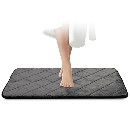 JAWAonline Badezimmerteppich Dunkelgrau - Pflegeleichte Badematte Memoryschaum - Extrem Saugfähiger Badteppich - Badvorleger rutschfest - Waschbarer Bad Teppich Badezimmer - Duschvorleger 50x80cm JAWAonline Badezimmerteppich Dunkelgrau - Pflegeleichte Badematte Memoryschaum - Extrem Saugfähiger Badteppich - Badvorleger rutschfest - Waschbarer Bad Teppich Badezimmer - Duschvorleger 50x80cm von JAWAonline