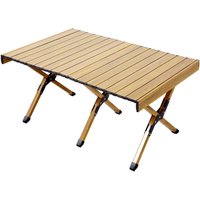 Campingtisch Gartentisch Klapptisch faltbar klappbar Aluminium Holzoptik - Jawinio von JAWINIO