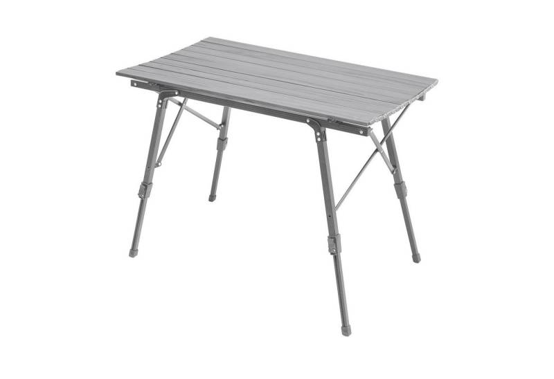 JAWINIO Campingtisch, Gartentisch, Klapptisch, höhenverstellbar, Aluminium, Silber von JAWINIO