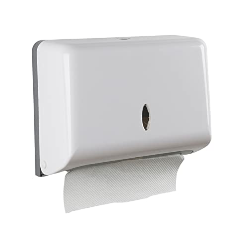 Papierhandtuchspender Wandmontierter Papierhandtuchspender Einfache Installation für Badezimmer (Weiß) von JUMZ