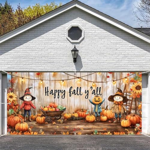 Thanksgiving Herbst Garagentor Banner Ernte Kürbis Ahornblätter Vogelscheuche Holzhaus Sonnenblume Garagentor Abdeckung Dekorationen Herbst Party Indoor Outdoor Wand Fotografie Studio Booth Thanksgiving Herbst Garagentor Banner Ernte Kürbis Ahornblätter Vogelscheuche Holzhaus Sonnenblume Garagentor Abdeckung Dekorationen Herbst Party Indoor Outdoor Wand Fotografie Studio Booth von JAWO