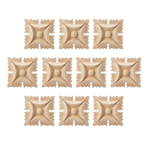 10pcs Holz Geschnitzte Applikation, Carving Checkered Applique Unlackiert Aufkleber für Möbel Dekoration Natürliche Holzapplikationen Platz Blume Carving Decals Dekorative Holz Handwerk 10pcs Holz Geschnitzte Applikation, Carving Checkered Applique Unlackiert Aufkleber für Möbel Dekoration Natürliche Holzapplikationen Platz Blume Carving Decals Dekorative Holz Handwerk von JAWSEU