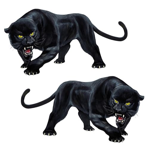 2pcs Autoaufkleber 3D Wasserdichte Panther Realistisch Aufkleber Vinyl-Abziehbilder Sticker Selbstklebende Aufkleber Auto Körper Fenster Aufkleber Styling Dekor Aufkleber Motorhaube Aufkleber von JAWSEU