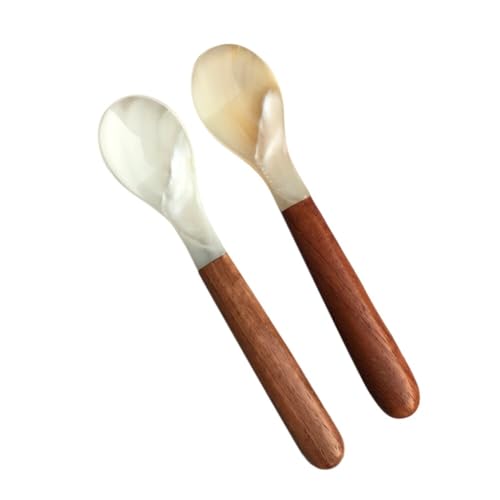 2pcs Perlmuttlöffel Kaviarlöffel Eierlöffel Caviar Spoons Handarbeit Kaviarlöffeln Perlmutt Servierlöffeln Klassischer Kaviarlöffel Handgemachte Caviar Löffel für Kaviar Vorspeisen Ei Dessert von JAWSEU