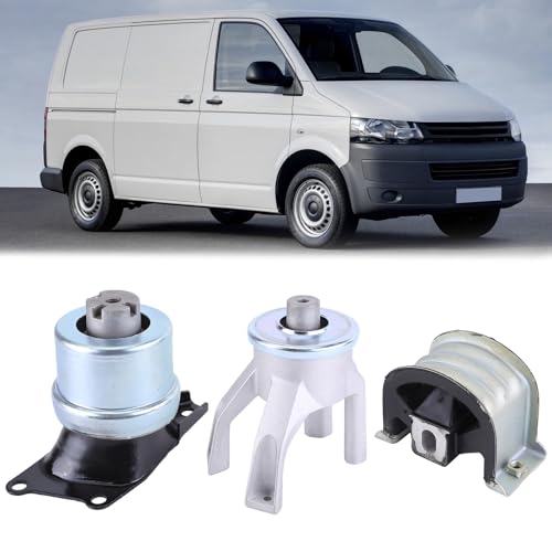 3 Stück Motorlager kompatibel für T5 T6 Transporter 1.9 2.0 2.5 TDI TSI Vorne Rechts Hinten Motor Lagerung Motoraufhängung Hydrolager Motorlager 7H0199256H 7H0199849AT 7H0199848D von JAWSEU