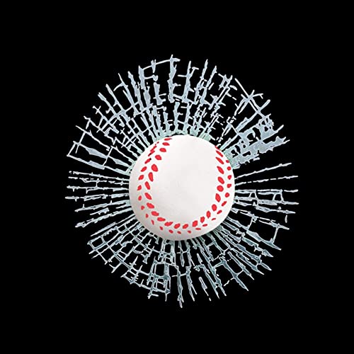 3D Auto Fenster Riss Aufkleber, Auto Windschutzscheibe Aufkleber 3D Baseball Fußball Tennis Ball Fenster Aufkleber Stoßstange Aufkleber Dekor Aufkleber Lustige Selbstklebende Auto Aufkleber von JAWSEU