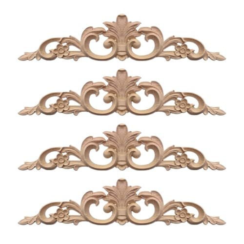 4 Stück Schrankaufkleber Geschnitzt Decal, Holzornamente für Möbel Holz Ornamente Ecke Onlay Applique Möbel Holz geschnitzter Aufkleber Holz Geschnitzte Applikationen für Möbel Wand Tür 4 Stück Schrankaufkleber Geschnitzt Decal, Holzornamente für Möbel Holz Ornamente Ecke Onlay Applique Möbel Holz geschnitzter Aufkleber Holz Geschnitzte Applikationen für Möbel Wand Tür von JAWSEU