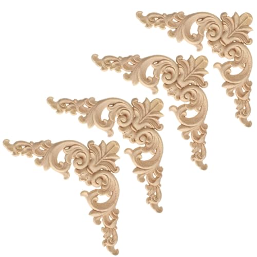 4 Stück Schrankaufkleber Geschnitzt Decal, Vintage Holz Geschnitzte Möbel Appliques Holz Ecke Onlay Holz Geschnitzt Corner Geschnitzte Ecke Onlay Möbel Appliques Holz geschnitzter Aufkleber 4 Stück Schrankaufkleber Geschnitzt Decal, Vintage Holz Geschnitzte Möbel Appliques Holz Ecke Onlay Holz Geschnitzt Corner Geschnitzte Ecke Onlay Möbel Appliques Holz geschnitzter Aufkleber von JAWSEU