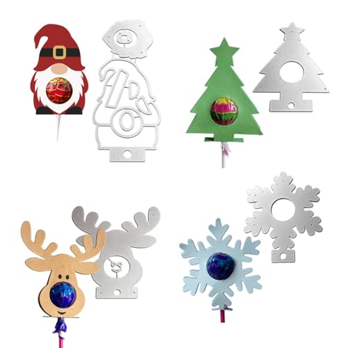 4PCS Weihnachtszwerg Schokolade Stanzschablone, 3D hirsch schneeflocke Weihnachtsbaum Stanzmaschine Stanzschablone Weihnachten Schokolade Süßigkeiten Stanzschablone Geschenkbox Prägeschablone 4PCS Weihnachtszwerg Schokolade Stanzschablone, 3D hirsch schneeflocke Weihnachtsbaum Stanzmaschine Stanzschablone Weihnachten Schokolade Süßigkeiten Stanzschablone Geschenkbox Prägeschablone von JAWSEU