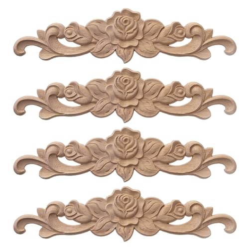 4Pcs Holzschnitzerei Applikation, geschnitzte Ecken Aufkleber aus Holz Holzschnitzerei Holzapplikation Geschnitzte Aufkleber Holz Schnitzerei Holzornamente für Wände Türen Schränke Fenster 4Pcs Holzschnitzerei Applikation, geschnitzte Ecken Aufkleber aus Holz Holzschnitzerei Holzapplikation Geschnitzte Aufkleber Holz Schnitzerei Holzornamente für Wände Türen Schränke Fenster von JAWSEU