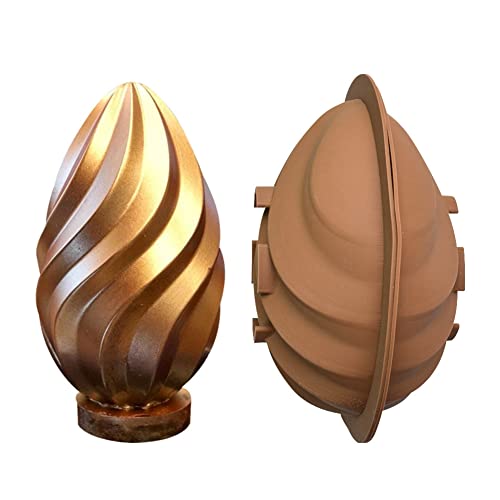 JAWSEU 3D Ostereier Form, 3D Osterei Schokoladenform, Ei Silikonform DIY Ostern Surprise Mousse Formen Backform für heiße Schokoladen Kakao Bomben Kuchen von JAWSEU