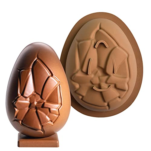 JAWSEU 3D Ostereier Form, 3D Osterei Schokoladenform, Ei Silikonform DIY Ostern Surprise Mousse Formen Backform für heiße Schokoladen Kakao Bomben Kuchen von JAWSEU
