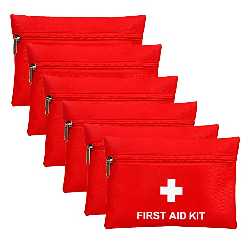 JAWSEU 6PCS First Aid Kit, Mini Erste-Hilfe-Tasche Leere Erste-Hilfe-Tasche Medizinisch Tasche Notfall Kit Medizin Aufbewahrungstasche für Notsituationen zu Hause, auf Reisen, beim Wandern, Camping von JAWSEU