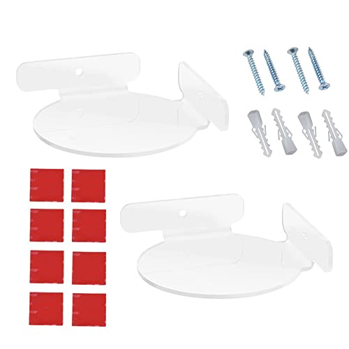 JAWSEU Acryl Schwebendes Regal Wand 2er Set, ohne Bohren Eck Wandregal, Hängeregal Eckboard Schweberegal Ecke für Wohnzimmer Schlafzimmer Bad Küche Büro von JAWSEU