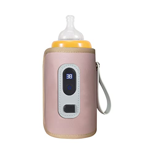 JAWSEU Babyflaschen-Wärmetasche, Tragbare Milch isolierte Tragetasche, USB-Milchwärmer, Babykostwärmer und Warmhaltung mit LCD-Display für alle Babyflaschen, für Unterwegs und Zuhause von JAWSEU