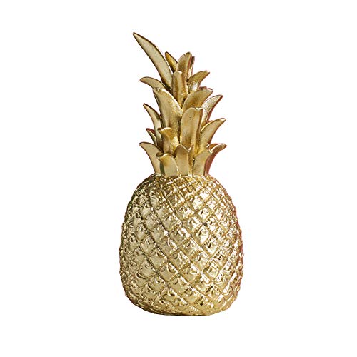 JAWSEU Deko Ananas, Ananas-Dekoration aus Kunstharz, Ananas Ornament für Tisch Restaurant Hochzeit, Heimdekoration (Gold) von JAWSEU