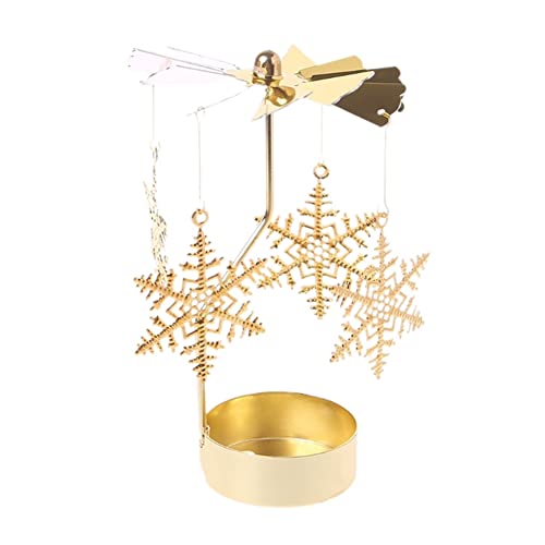JAWSEU Goldener Drehbarer Kerzenhalter, Rotierendes Karussell-Teelicht, Kerzenhalter-Ständer, Vintage Kerzenständer, Teelicht Kerzenhalter Abendessen Hochzeit Bar Party für Zuhause Dekoration JAWSEU Goldener Drehbarer Kerzenhalter, Rotierendes Karussell-Teelicht, Kerzenhalter-Ständer, Vintage Kerzenständer, Teelicht Kerzenhalter Abendessen Hochzeit Bar Party für Zuhause Dekoration von JAWSEU