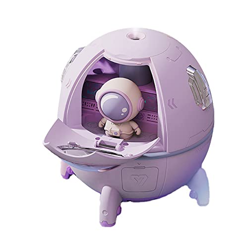 JAWSEU Humidifiers Aromatherapie Luftbefeuchter, 220ml-Wassertank hält bis zu 8 Stunden, LED Astronaut Space Luftbefeuchter, Schlafzimmer Schreibtisch Büro Dekoration, Nachtlicht Mädchen Geschenk von JAWSEU