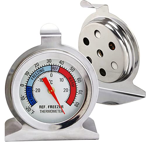 JAWSEU Kühlschrank Thermometer Gefrierschrank Thermometer Groß Zifferblatt Temperatur Thermometer aus Edelstahl, Gefrierschrank und Kühlschranktemperatur-Thermometer JAWSEU Kühlschrank Thermometer Gefrierschrank Thermometer Groß Zifferblatt Temperatur Thermometer aus Edelstahl, Gefrierschrank und Kühlschranktemperatur-Thermometer von JAWSEU