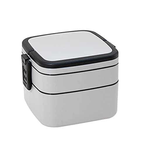 JAWSEU Lunchbox, Doppellagige Bento Box, Auslaufsicher mikrowelle Doppellagige Ausführung, Bento Box Mit Besteck, Brotzeitbox für Kindergarten Erwachsene Schule Arbeit Picknick Reisen von JAWSEU