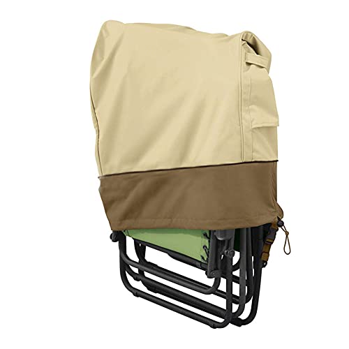 JAWSEU Outdoor-Liegestuhl-Abdeckung, Klappstühle Schutzhülle Gartenstühle Abdeckung UV-Beständig Winddicht für Gartenmöbel Deckchair, 93CM x 82CM von JAWSEU