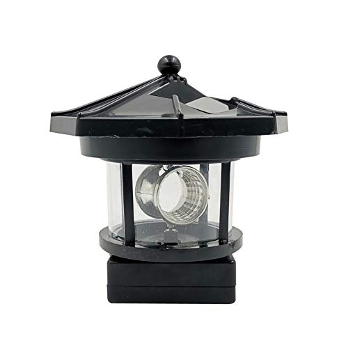 JAWSEU Solar-Leuchtturm, Solar Lichter Garten Außen LED Drehbarer Leuchtturm IP44 Wasserdichter, Outdoor-Dekoration, für Rasen, Terrasse, Teich von JAWSEU