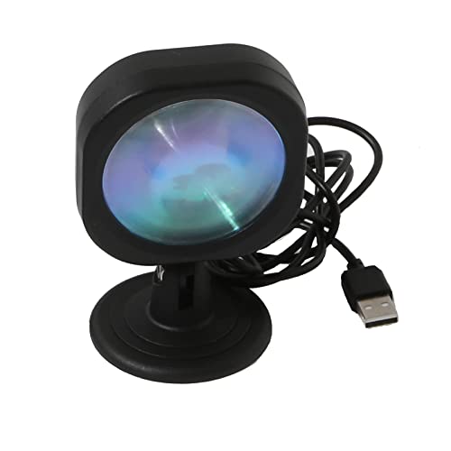 JAWSEU Sonnenuntergang Projektion Lampe, Regenbogen-Projektion, USB LED Projektor, Modernes Stehlampe, Mood Lighting für Wohnzimmer Dekoration von JAWSEU