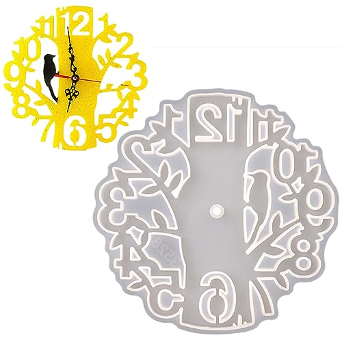 JAWSEU Uhr Harzformen Wanduhr Gießform, Epoxy Clock Silikonharz Form Kit mit Langschaft Uhrwerk Silikonformen Epoxidharz Uhr, Blume Wanduhr Gießharz Resin Formen Uhr Silikon Gießform Uhren Gestalten JAWSEU Uhr Harzformen Wanduhr Gießform, Epoxy Clock Silikonharz Form Kit mit Langschaft Uhrwerk Silikonformen Epoxidharz Uhr, Blume Wanduhr Gießharz Resin Formen Uhr Silikon Gießform Uhren Gestalten von JAWSEU