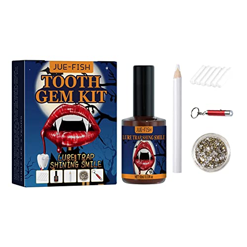 JAWSEU Zahnschmuck Set mit Kleber für Zähne, DIY Zahn Edelstein Kit, Teeth Gems Kit Zahnverzierungs-Dekoration, Für Reflektierende Zahnverzierungs-Dekoration JAWSEU Zahnschmuck Set mit Kleber für Zähne, DIY Zahn Edelstein Kit, Teeth Gems Kit Zahnverzierungs-Dekoration, Für Reflektierende Zahnverzierungs-Dekoration von JAWSEU