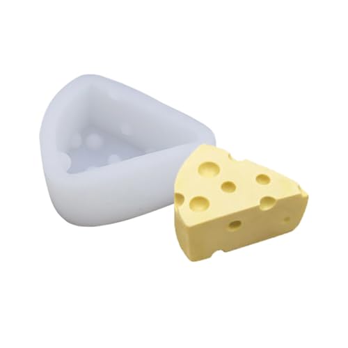 Käse Silikon Form Käse Mousse Kuchen Form DIY 3D Käse Kerze Form Harz Form Seife Form Käse Eiscreme Form für Kuchen Dekors Home Desserts Shop und Restaurant 70ML von JAWSEU