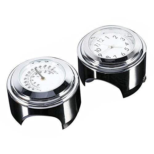Motorrad Fahrrad Uhr Universal wasserdichte Lenkerhalterung Uhr, Universal Motorraduhr Motorrad Lenker Fahrrad Lenker Uhr Lenkeruhr Silber Motorrad Lenker Uhr Uhr Fahrradlenker Silber von JAWSEU