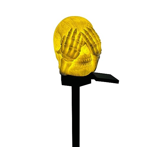 JAWSEU Solarlampen für Außen Garten, Totenkopf Solar Gartenleuchten Wasserdichte Solarleuchten Garten, Auto On/Off Solarleuchten LED Solar Gartenleuchten Dekoration für Gärten Rasen Beleuchtung von JAWSEU