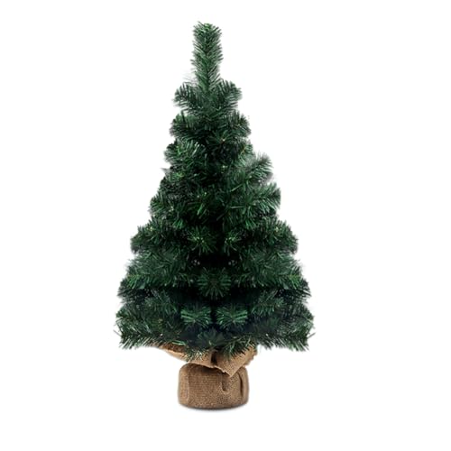 künstliche Weihnachtsbaum, künstliche grüne Tannenbaum Mini Weihnachtsbaum Künstlich Unechter Tannenbaum Kleiner Weihnachtsbaum Tisch Mini Weihnachtsbaumschmuck Weihnachts Bastelbaumdekoration von JAWSEU