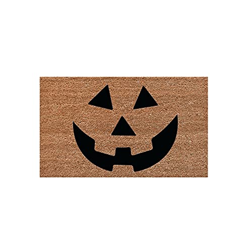 Halloween Fußmatte Willkommen Fußmatte Halloween Thema Kürbis Hexe Spinne für Indoor Outdoor Saugfähige Haustür Matte Teppich, 40 x 60 cm von JAXICH