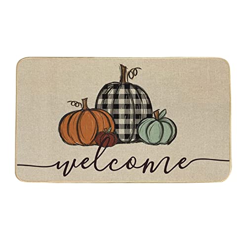 Herbst Thanksgiving Fußmatten Home Herbst Haustür Matte Teppich Fußmatte Außen Schmutzfangmatte Willkommen Fußmatten für Innen- und Schützen Außen Küchenboden Flur Wohnkultur,40x60cm von JAXICH