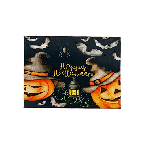 JAXICH Fußmatte Lustige Fußmatten rutschfeste Fußmatte Teppich Halloween Fußmatte Decke Willkommen Zuhause Haustür Dekorationen Halloween Dekor Fußabtreter für Drinnen und Draußen 40x60 cm von JAXICH