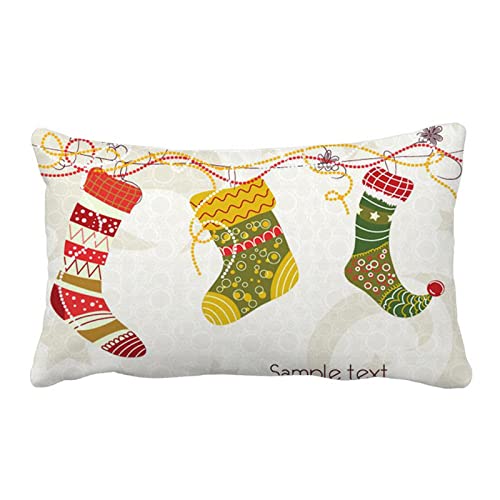 JAXICH Kissenbezug Weihnachten Weihnachten Deko Kissen Pillow Covers Weihnachten Dekoration für Home Sofa Garten Schlafzimmer,30x50CM von JAXICH