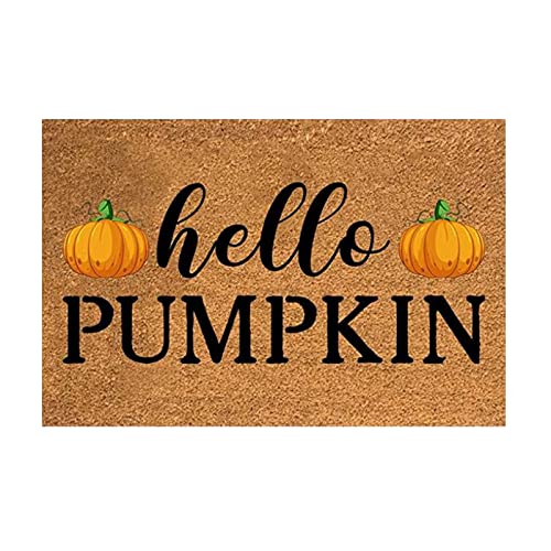 Thanksgiving Teppich Herbst Willkommen Fußmatte Halloween Teppich Reinigen Süße Dekoration für Schlafzimmer, Flur Wohnzimmer Boden, Küche Badezimmer, 40X60CM von JAXICH
