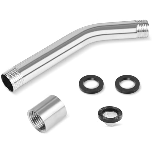 JAXICREY Duschkopf Verlängerung, Duscharm G1/2 Gewinde Edelstahl Dusche Verlängerung Handbrause Duschkopf Arm Verlängerungsrohr Duschkopfverlängerung Duschverlängerungsstange für Badzimmer Badzubehör von JAXICREY