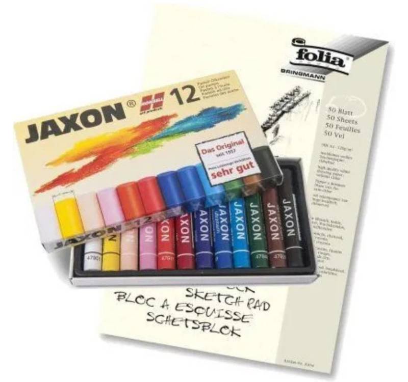 JAXON Skizzenblock JAXON Ölkreiden+ folia Skizzenblöcke Kreative Entfaltung, Perfekt für jede kreative Technik von JAXON