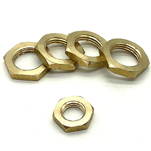 (10 Stück) Messing-Sechskant-Muttern, M16 x 1,5 x 4 mm, für Befestigungselemente, Wartung von Kupfer, elektronische Werkbänke, mechanische Wellen. von JAXU CWN 'ART