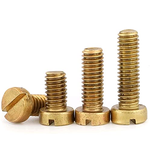 (10 Stück) Messingschrauben mit Schlitz, M3 x 20 mm, Befestigungselemente, Wartung von Kupfer, elektronische Werkbänke, mechanische Wellen. von JAXU CWN 'ART