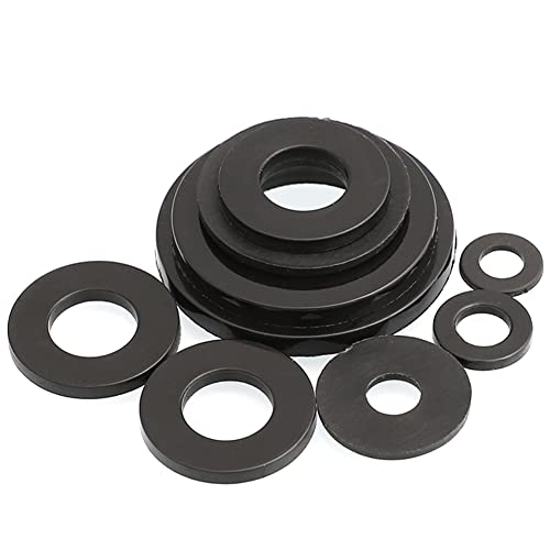 100 Stück schwarze Nylon vergrößerte und verdickte flache Unterlegscheibe M12 x 20 mm x 1 mm, abriebfester Verschluss, Isolationsherstellung. 100 Stück schwarze Nylon vergrößerte und verdickte flache Unterlegscheibe M12 x 20 mm x 1 mm, abriebfester Verschluss, Isolationsherstellung. von JAXU CWN 'ART
