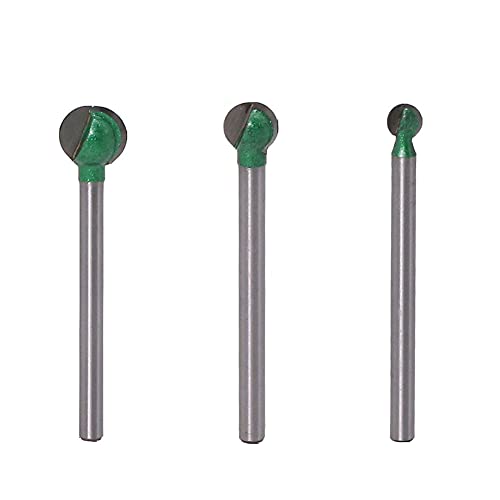3 Stück 3mm Shank Ball Nose Round Carving Bit Fräser für Wood Cove CNC Fräser Radius Kern Wolframcarbid 3 Stück 3mm Shank Ball Nose Round Carving Bit Fräser für Wood Cove CNC Fräser Radius Kern Wolframcarbid von JAXU CWN 'ART