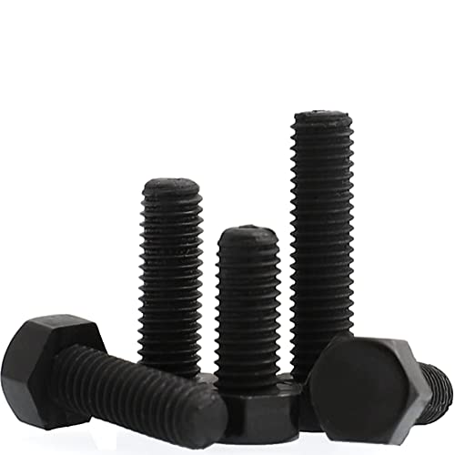 5 x schwarze Nylon-Sechskantschraube M12 x 25 mm, für mechanische Teile, Zubehör, Befestigungsform. von JAXU CWN 'ART