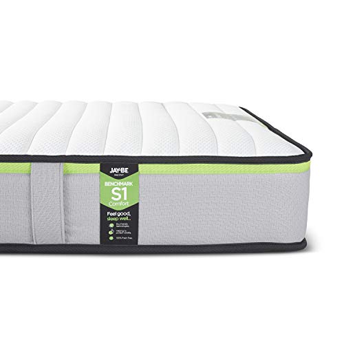 JAY-BE Benchmark S1 Matratze, Polyester, Weiß/Grün, Doppelbett von JAY-BE