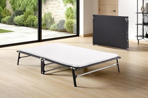 JAY-BE CE120 Kompaktes Klappbett mit Matratze, kleines Doppelbett mit Bettkasten von JAY-BE