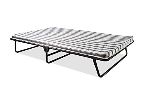 JAY-BE Klappbett, kleines Doppelbett, mit Airflow-Faser Value-Faltbett mit atmungsaktiver Matratze, Metall, Schwarz, W122 x L186 cm von JAY-BE