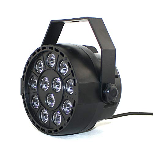 JAYEUW 4er-Set RGB LED Par Licht 12 LED Scheinwerfer 12W LED Spotlight Bühnenlicht Beam DMX512 Bühnenbeleuchtung Led Strahler DJ Lichteffekt für Bar/Party/Hochzeit/Studio von JAYEUW